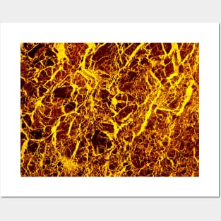 Yellow Marble Texture Posters and Art